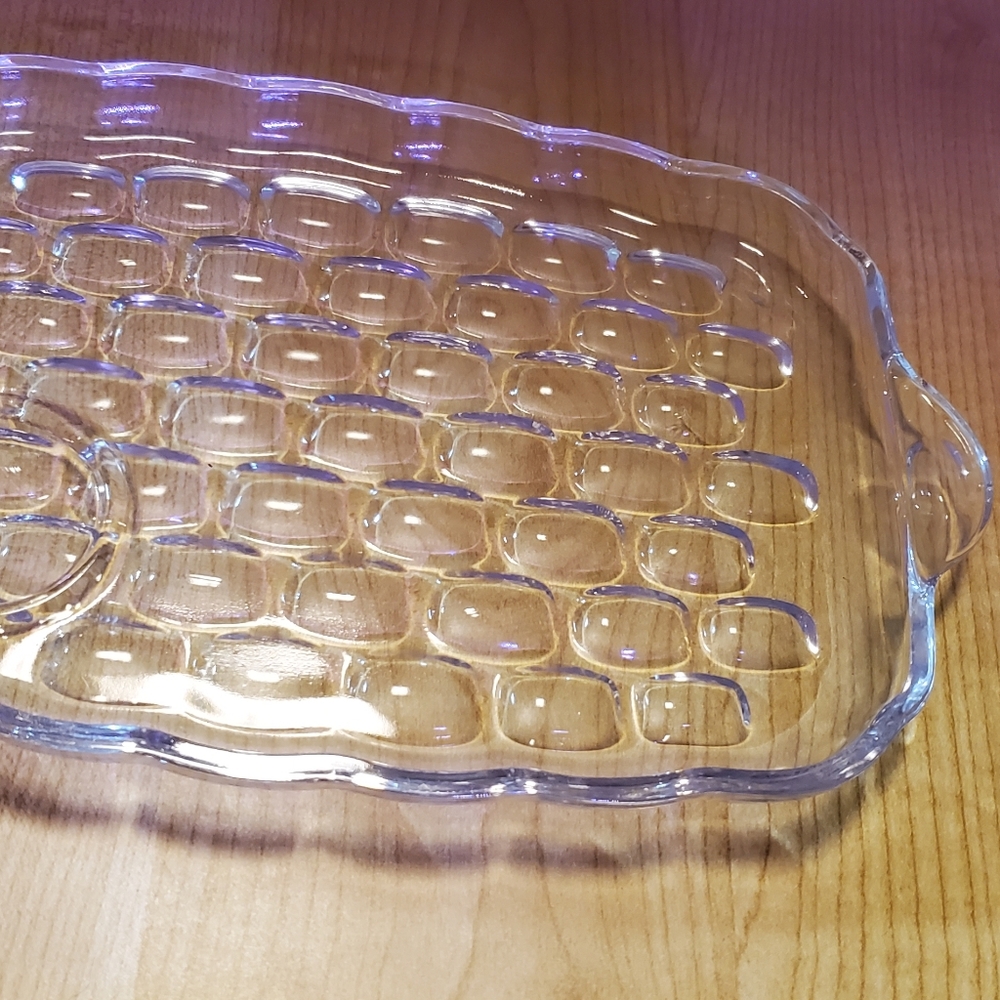 Vintage Yorktown (Colonial) by FEDERAL GLASS snack tray, set of 3 - Picture 4 of 10